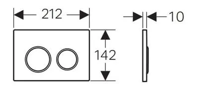 Geberit Kappa 21 Dual Flush Button and Plate