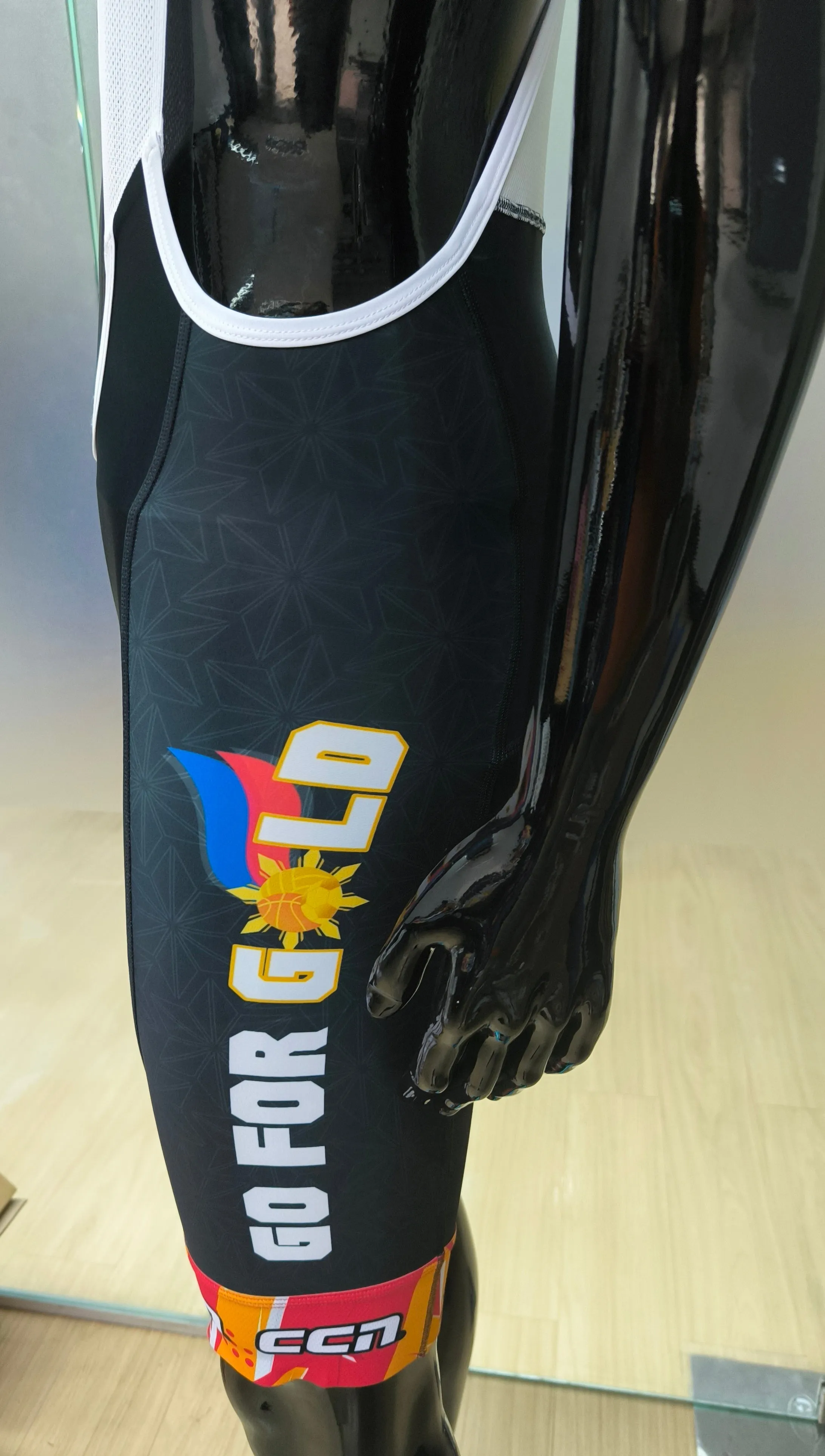 Go For Gold 2024- Black Retail Bib Short by CCN