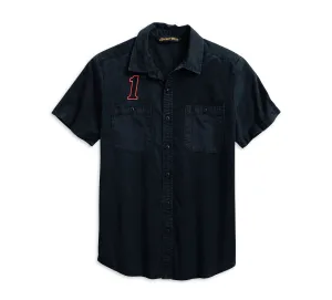 Harley-Davidson® Men's #1 Racing Logo Button Front Short Sleeve Shirt 96009-20VM