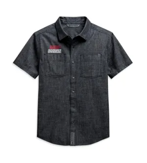 Harley-Davidson® Men's Chambray Shirt - Slim Fit, 99088-20VH