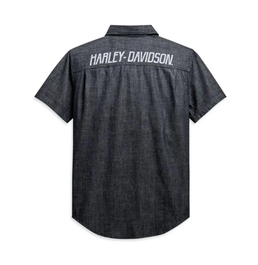 Harley-Davidson® Men's Chambray Shirt - Slim Fit, 99088-20VH