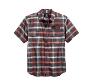 Harley-Davidson® Mens High Density Graphic Plaid Woven Shirt 96121-18VM