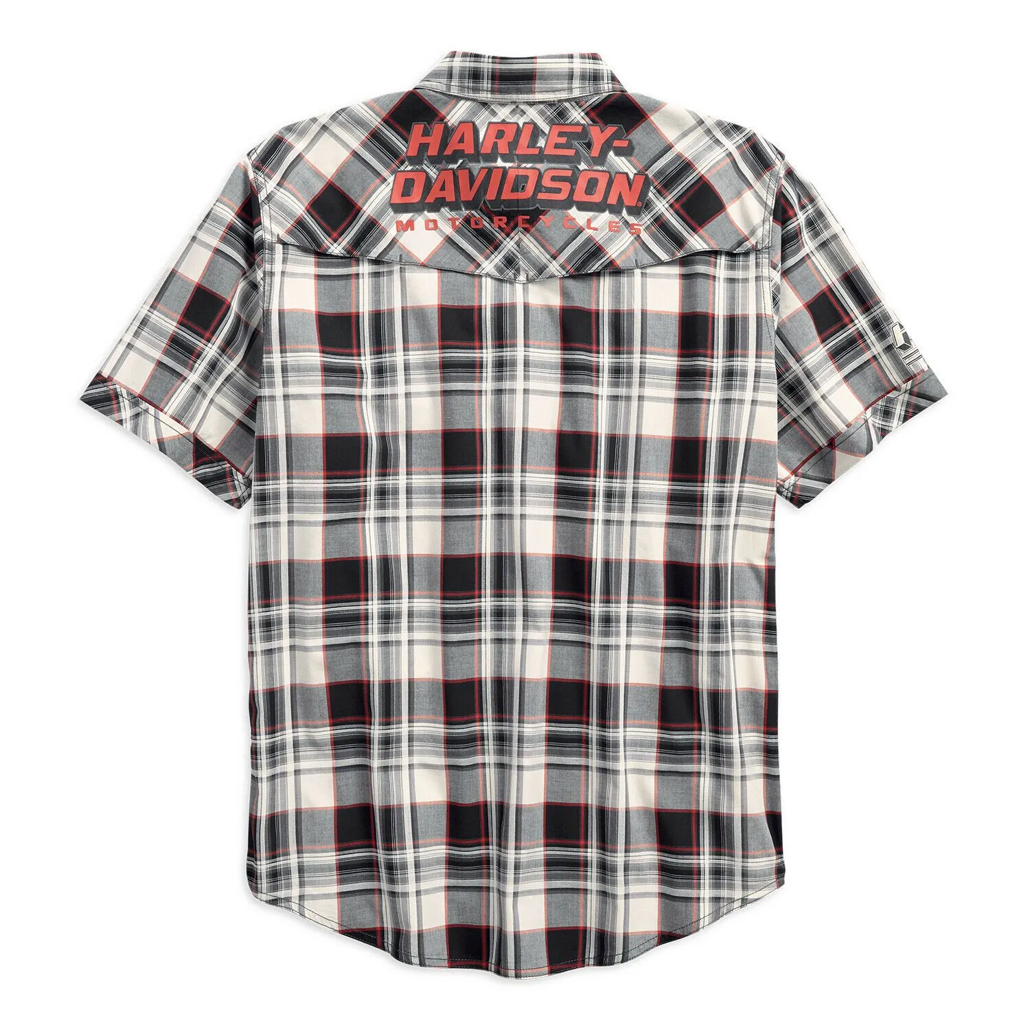 Harley-Davidson® Men's Performance Vented Plaid Woven Shirt, White 96548-19VM