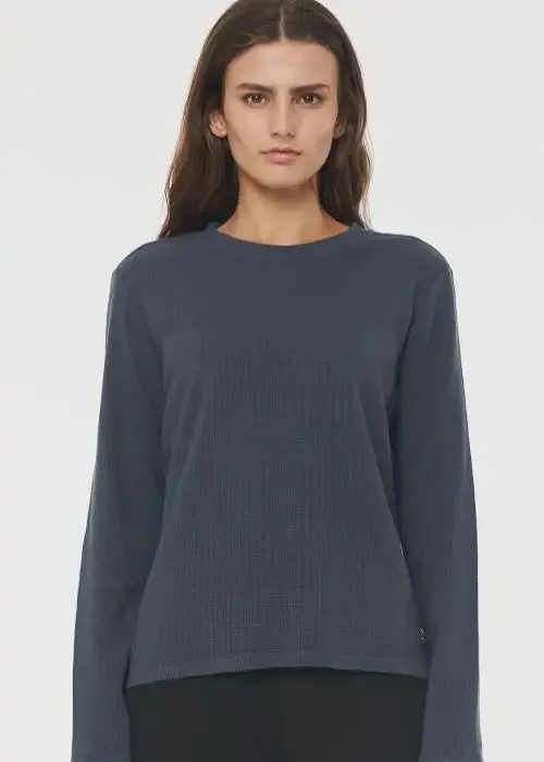 Huffer - Waffle Long Sleeve Relax Tee/H-Lock