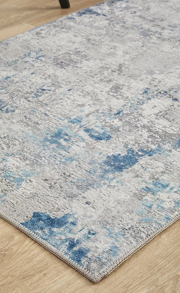 Illusions 132 Runner Rug (Blue) by Rug Culture