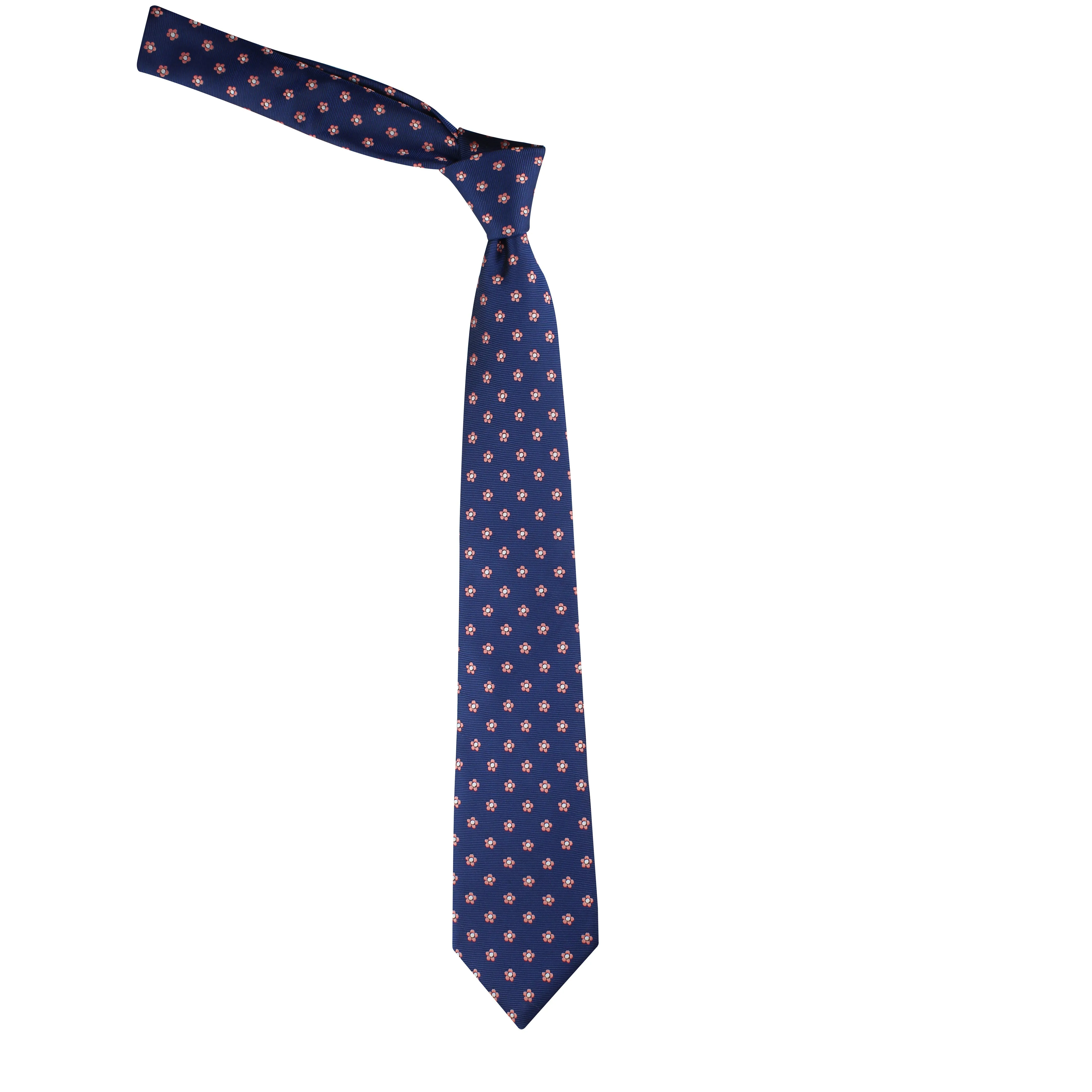 Kovove Classy Blue Floral Necktie and Pocket Square Gift Box