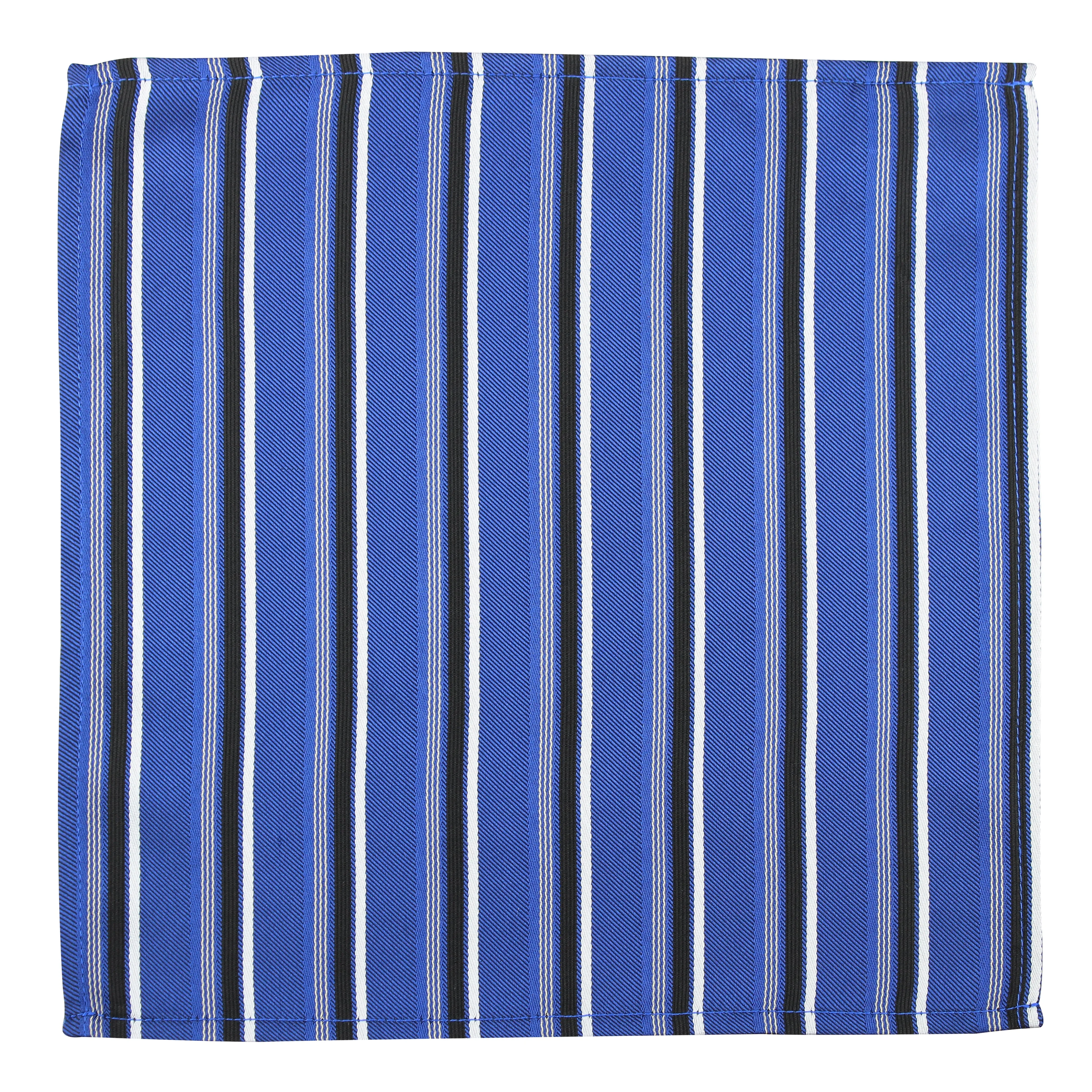 Kovove Elegant Blue Striped Pocket Square For Men