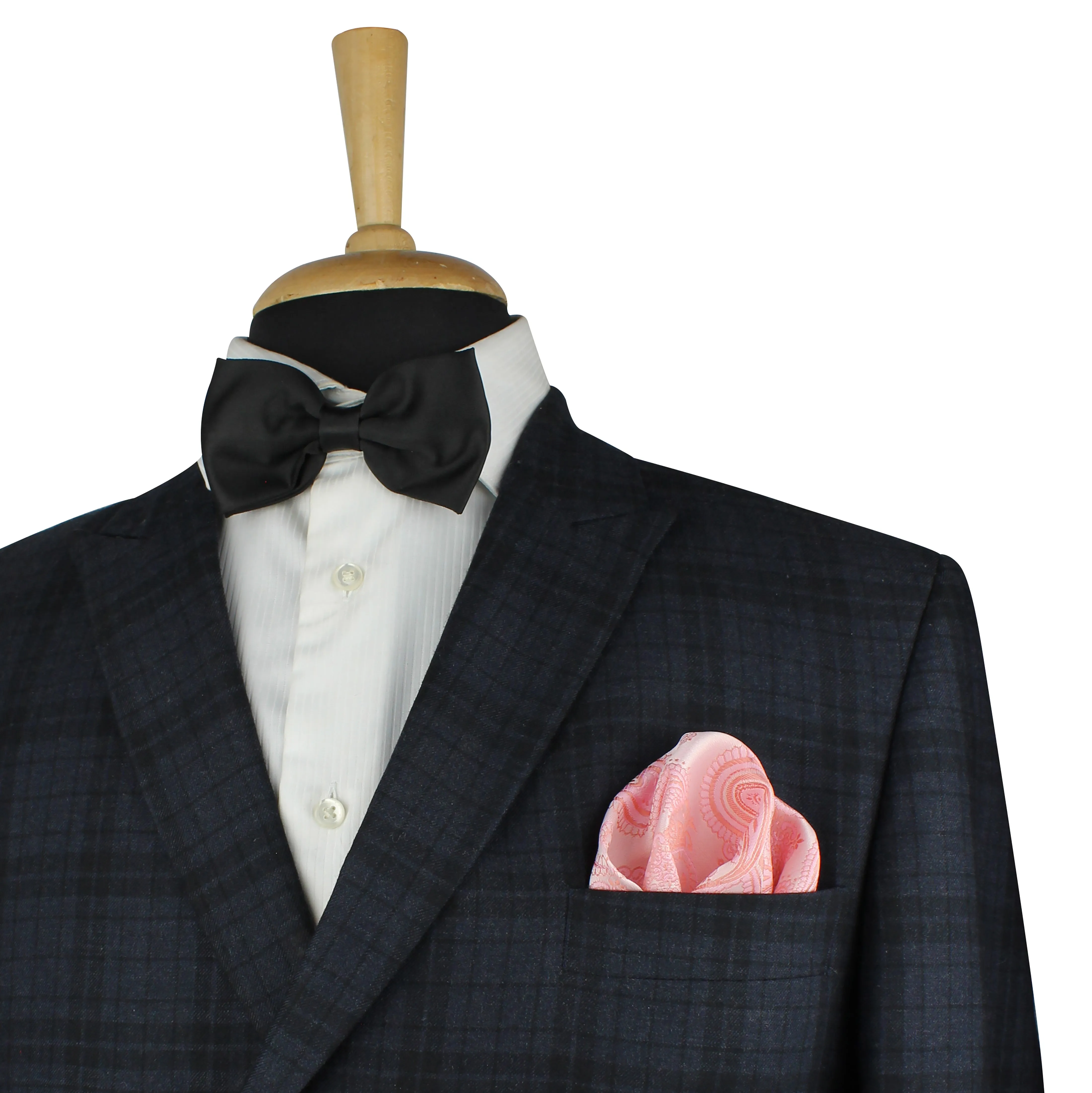 Kovove Elegant Pink Paisley Necktie and Pocket Square Gift Box