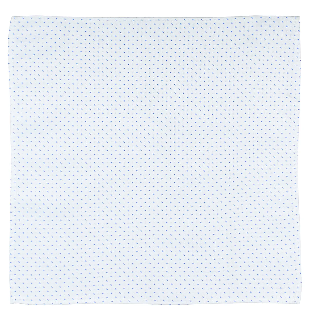 Kovove The Abstract Dash Line White Pocket Square