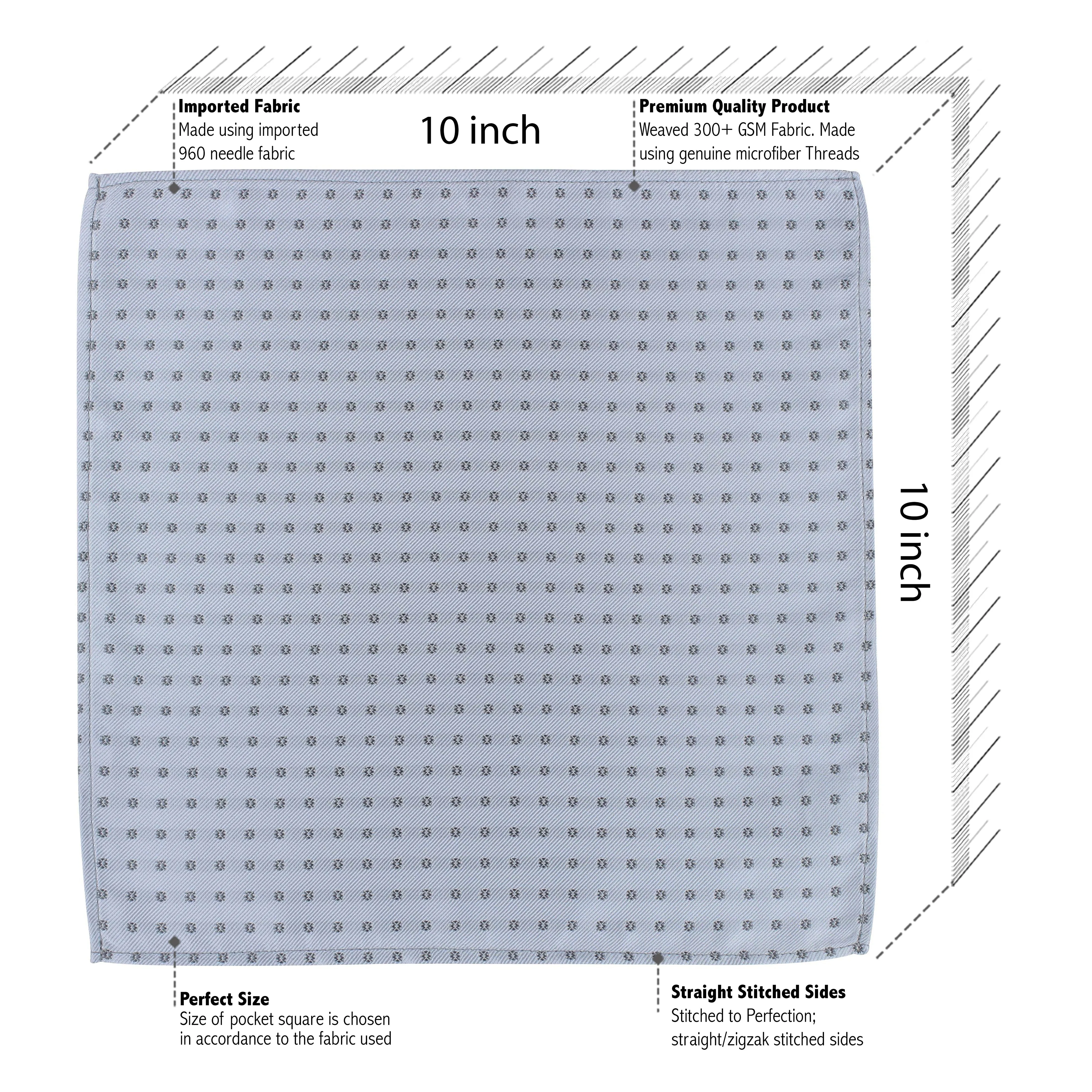 Kovove The Abstract Polka Fusion Grey Necktie and Pocket Square Gift Box