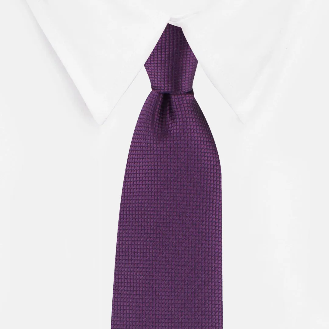 Kovove The Elegant Self Checkered Purple Necktie For Men