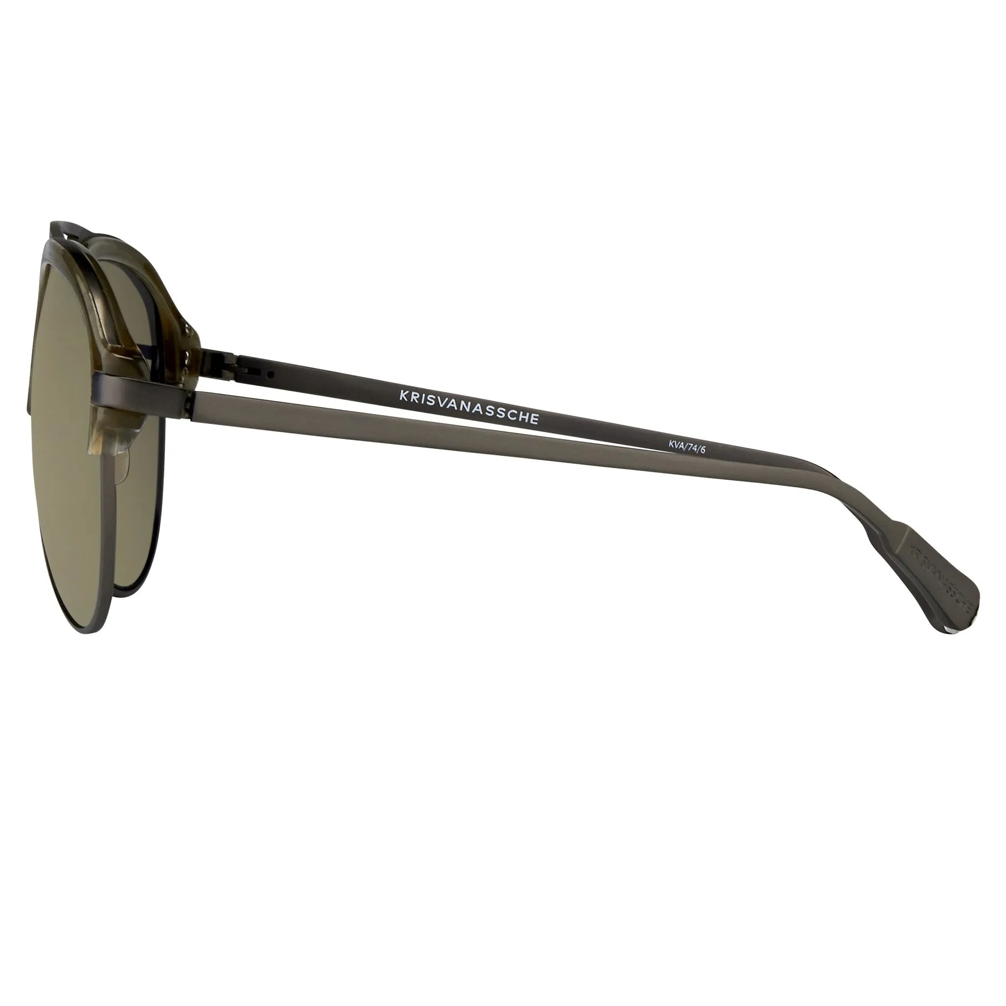 Kris Van Assche Sunglasses Grey and Gold