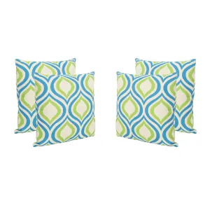 Larissa Outdoor 18" Water Resistant Square Pillows (Set of 4)