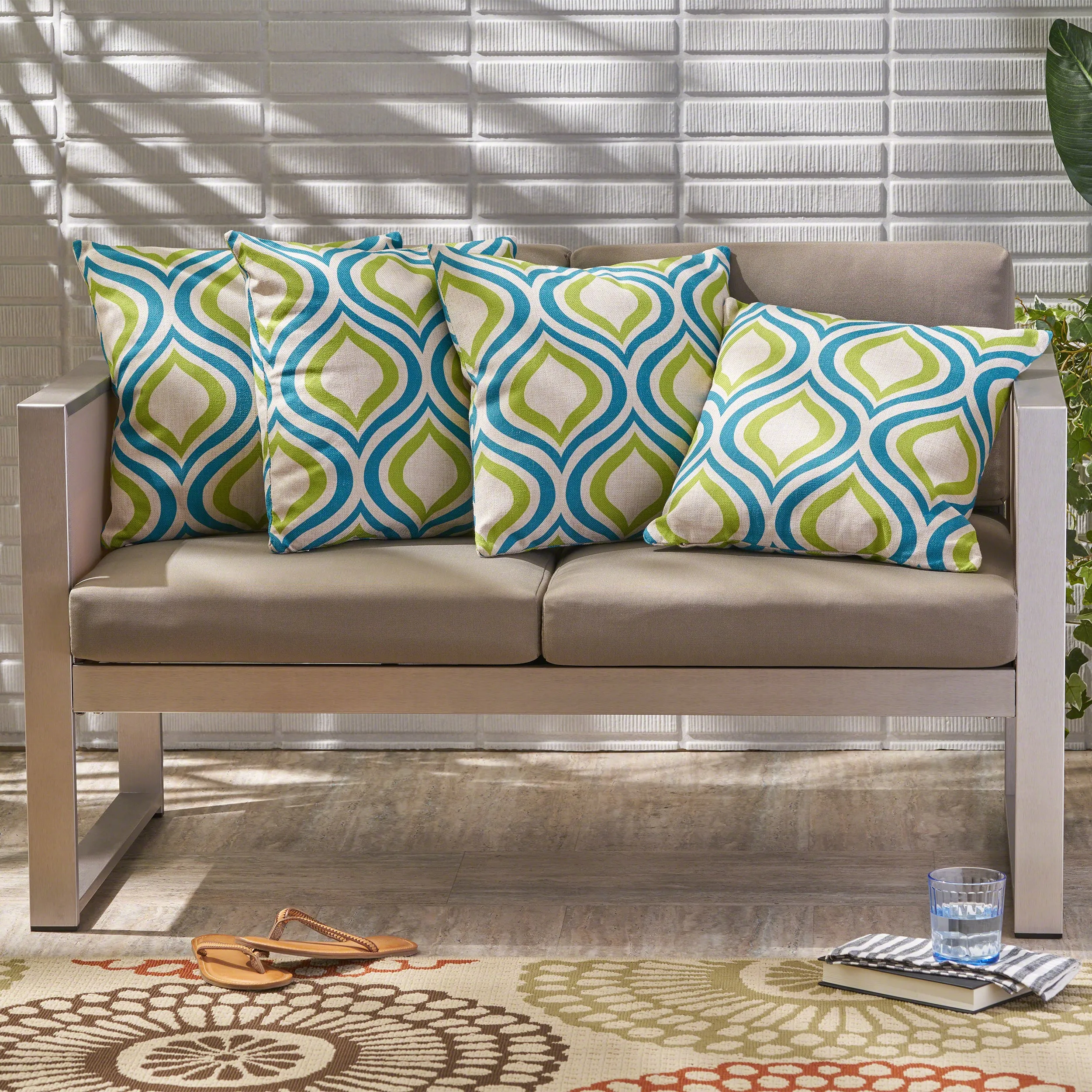 Larissa Outdoor 18" Water Resistant Square Pillows (Set of 4)