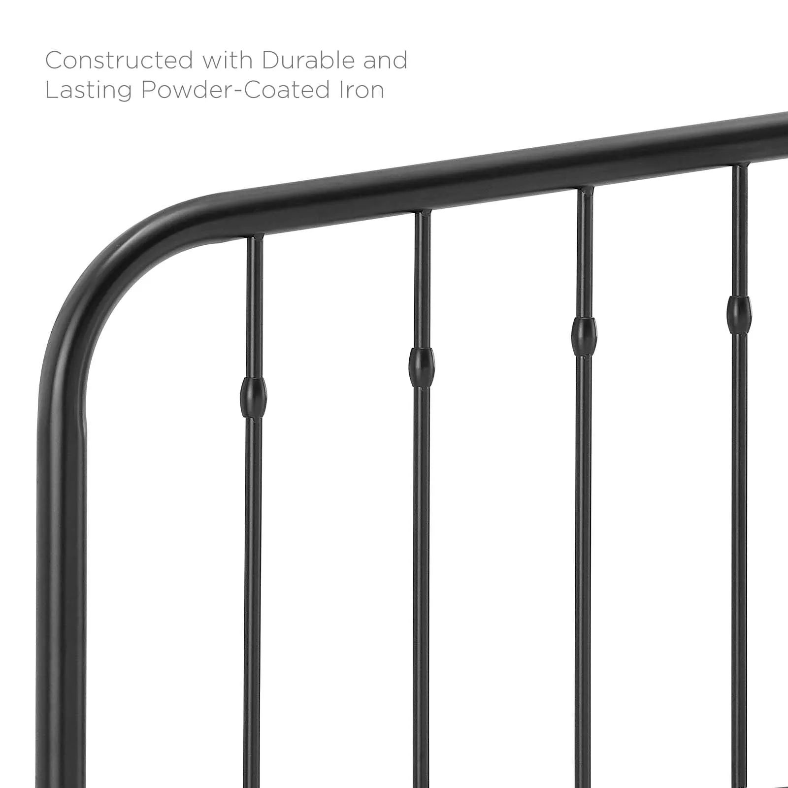 Lennon Queen Metal Headboard Black MOD-6166-BLK