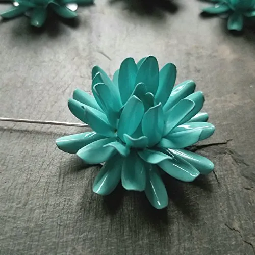 Light Blue Marigold Lapel Pin