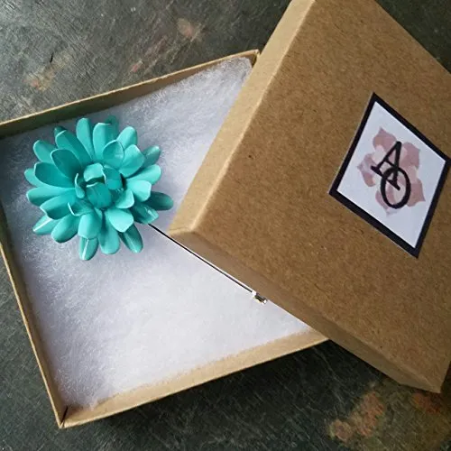 Light Blue Marigold Lapel Pin