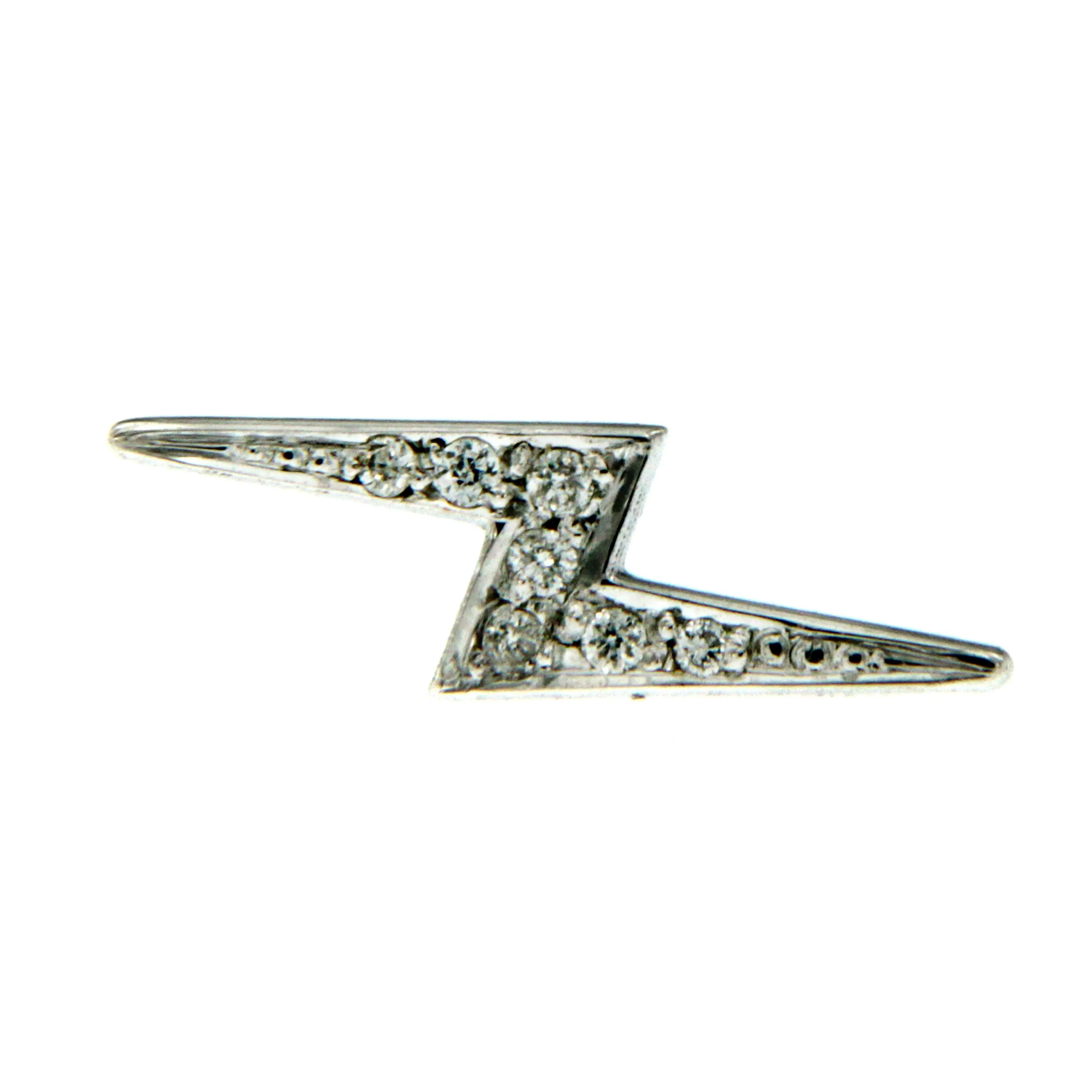 Lightning Bolt Gold Diamond Earring