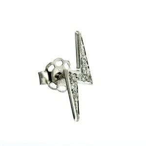 Lightning Bolt Gold Diamond Earring