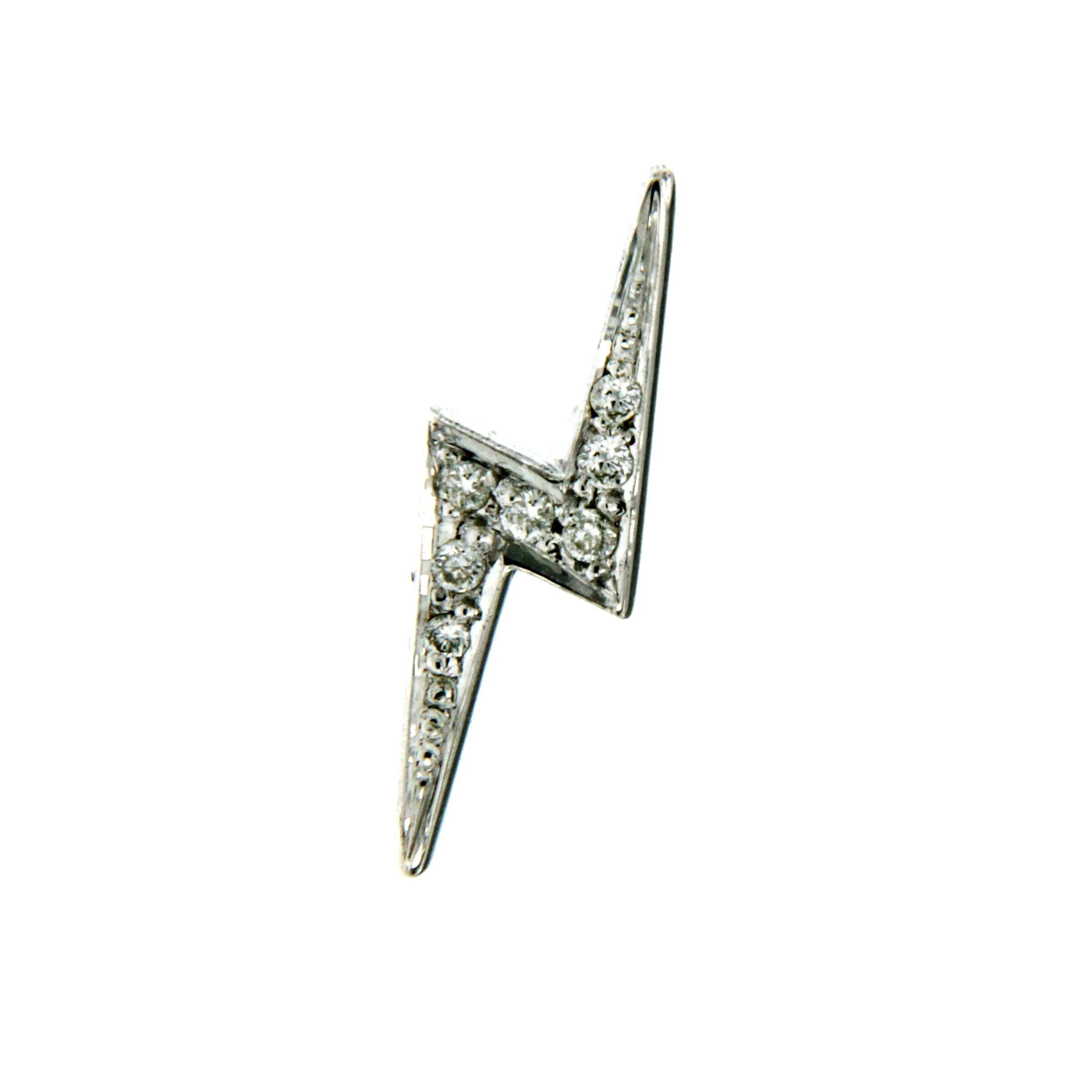 Lightning Bolt Gold Diamond Earring