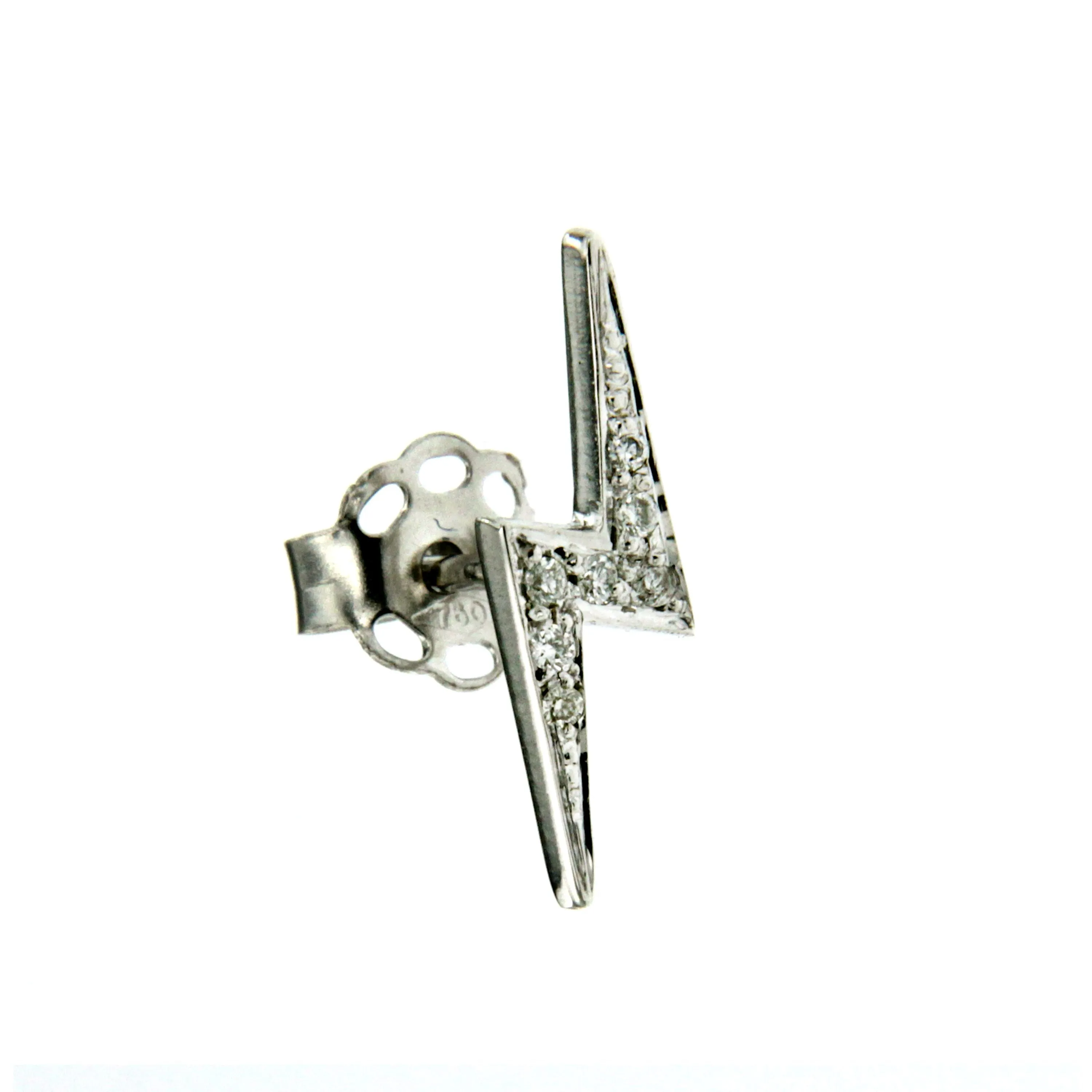 Lightning Bolt Gold Diamond Earring