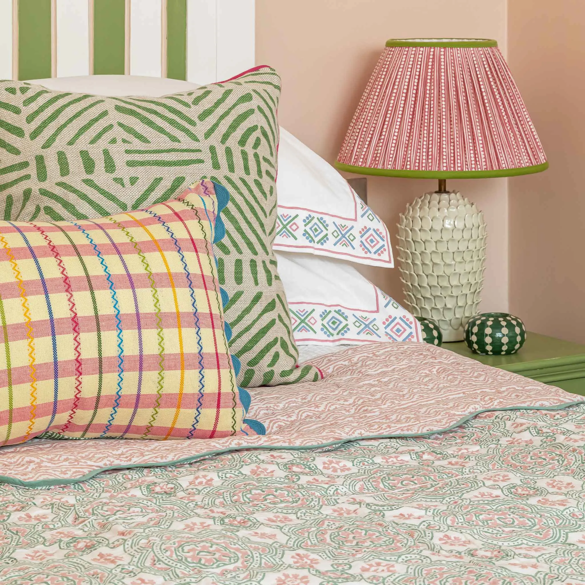 Linwood Lime Square Cushion