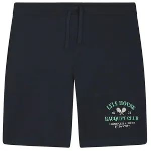 Lyle and Scott Mens Racquet Club Graphic Sweat Short Dark Navy