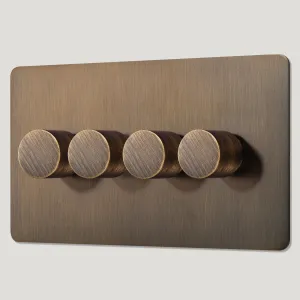 MAXWELL 4G Smooth Dimmer Light Switch - Antique Brass