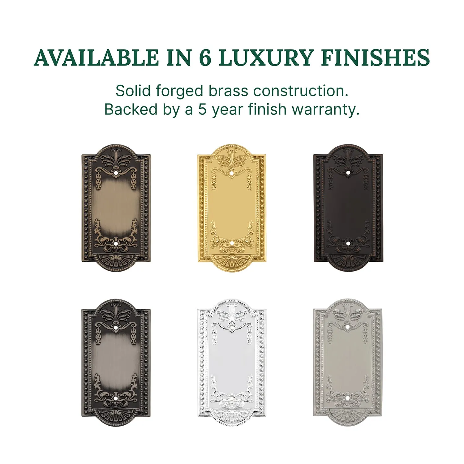 Meadows Switch Plate with Blank Cover in Satin Nickel