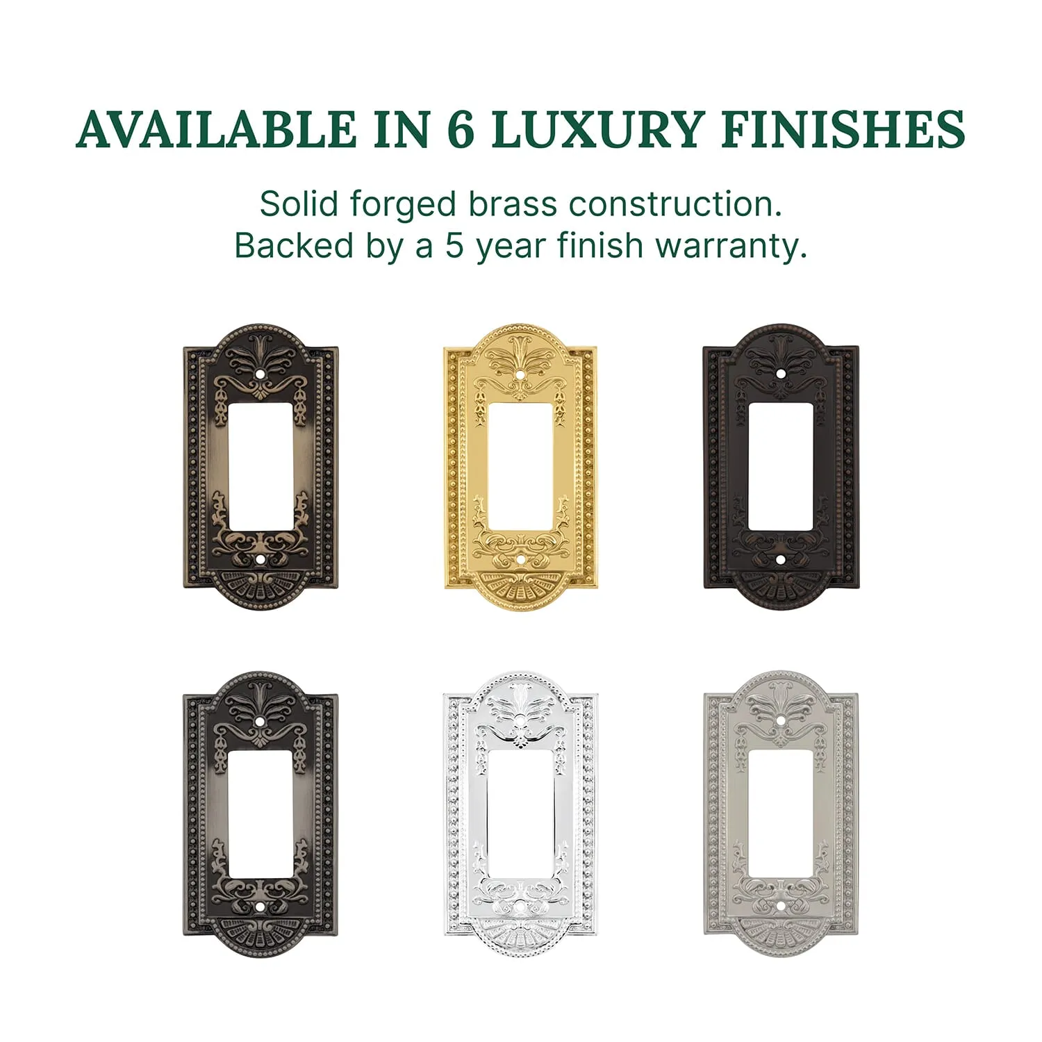 Meadows Switch Plate with Single Rocker in Satin Nickel