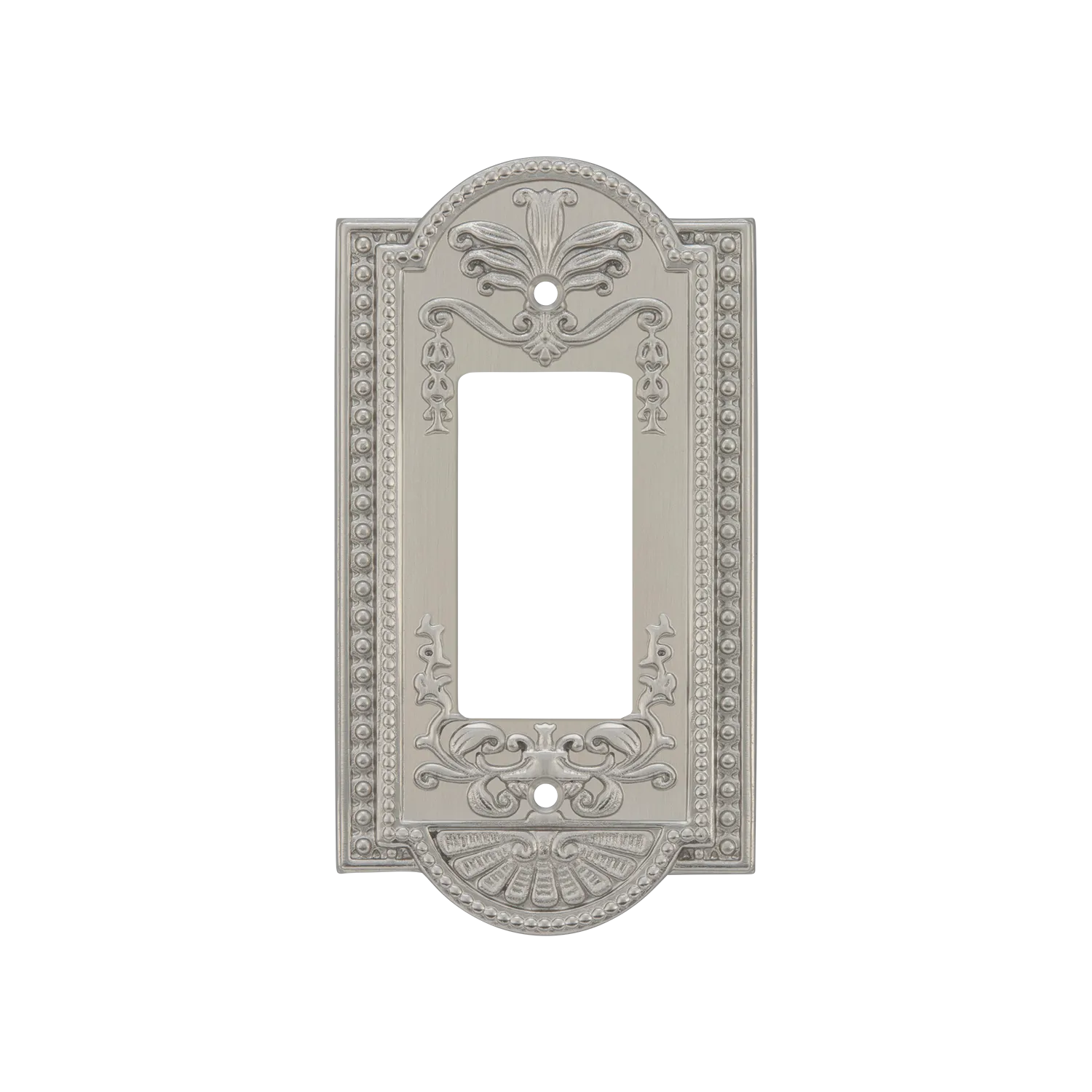 Meadows Switch Plate with Single Rocker in Satin Nickel