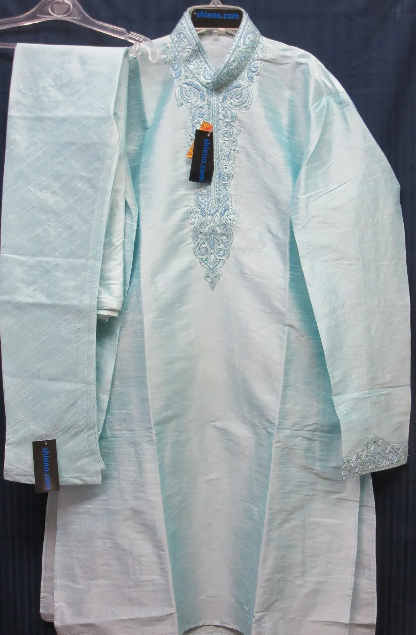 Men's 7495 Party Wear Kurta Pajama Set Medium Large Size Shieno Sarees