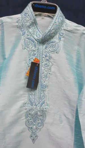 Men's 7495 Party Wear Kurta Pajama Set Medium Large Size Shieno Sarees