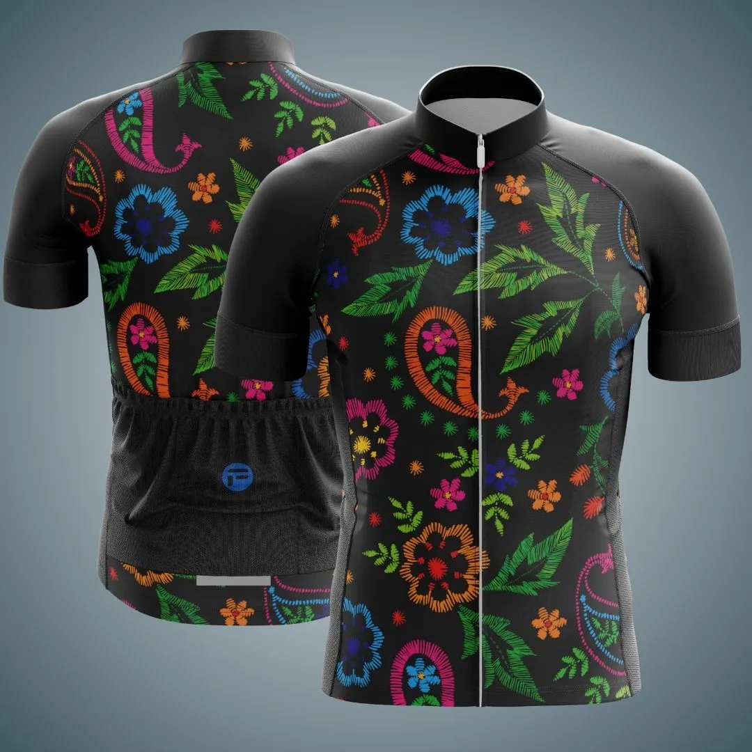 NEW! Midnight Bloom | Men's Short Sleeve Cycling Jersey