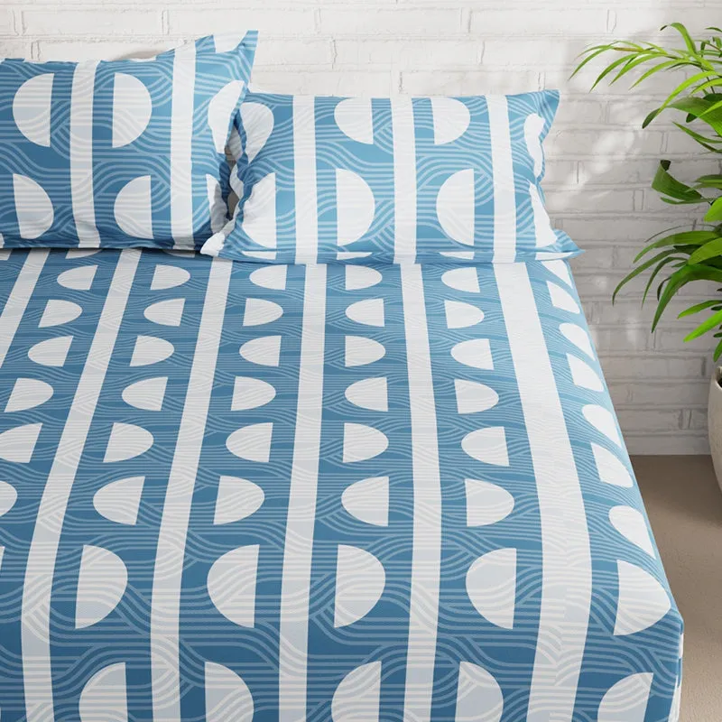 Nigel Geometric Bedsheet - Blue