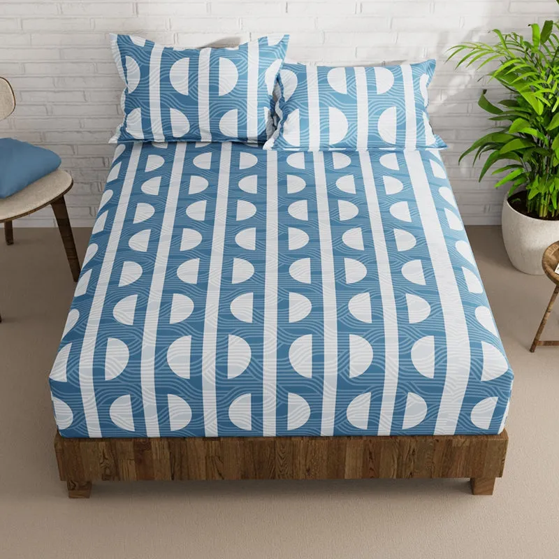 Nigel Geometric Bedsheet - Blue