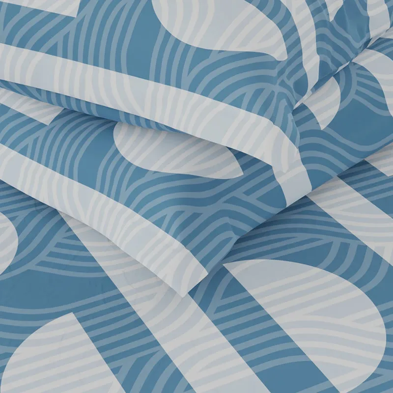 Nigel Geometric Bedsheet - Blue