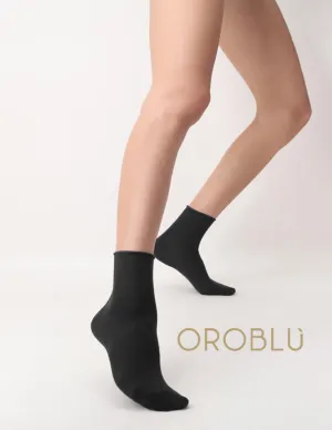 Oroblu Sale Bio Cotton Ankle Socks Black VOBC67424