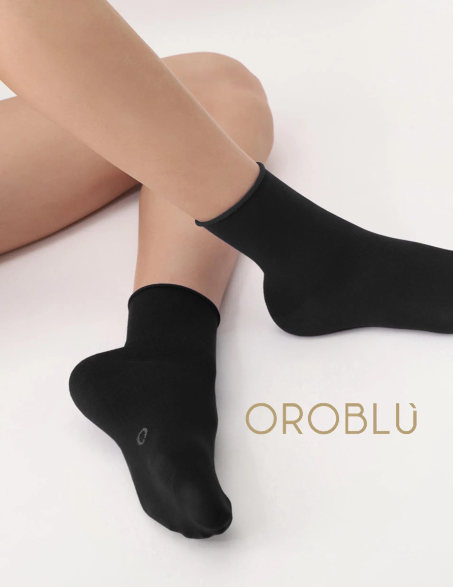 Oroblu Sale Bio Cotton Ankle Socks Black VOBC67424