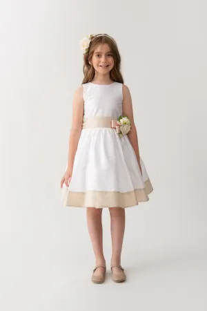 PCL Vella White w/Beige Party Dress