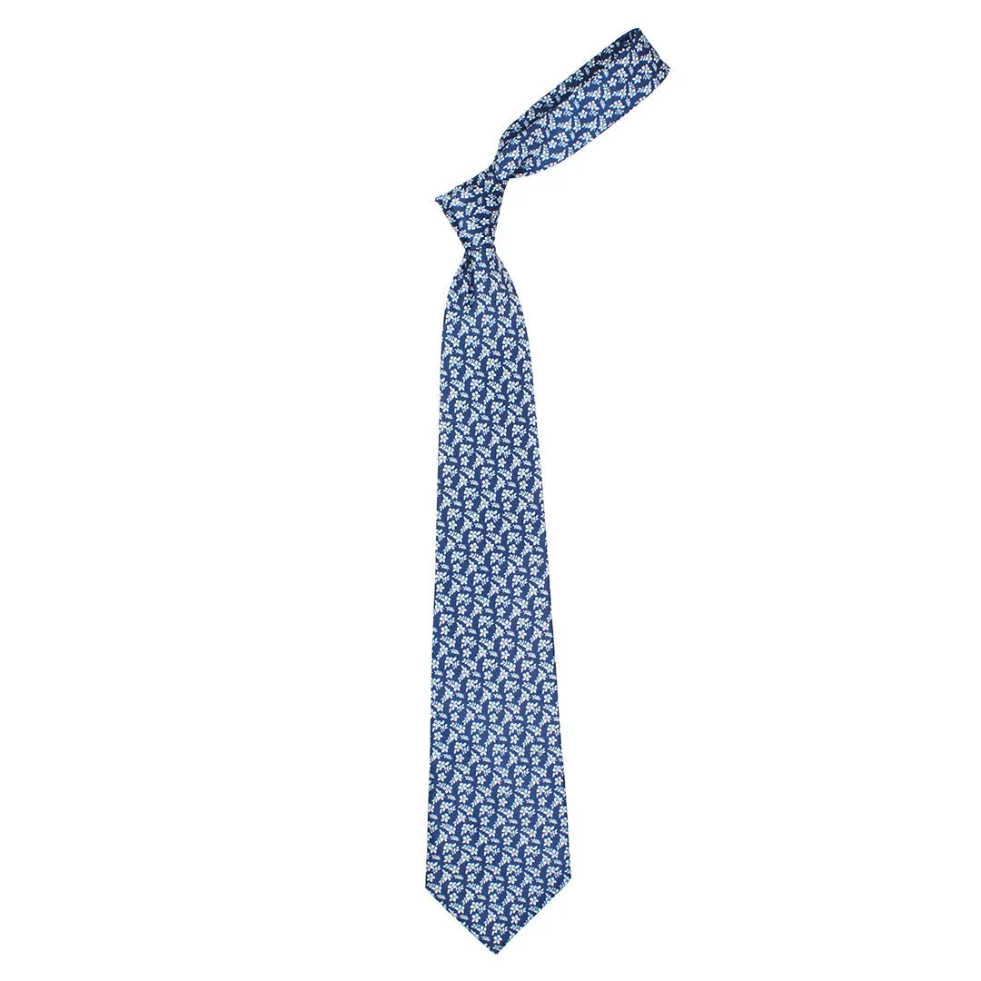 Peluche Jasmine Breeze Blue Broad Neck Tie & Pocket Square Set for Men