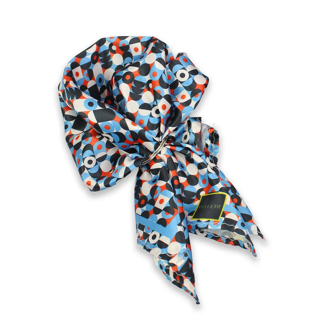 Peluche Midnight Geometric Multicolor Broad Neck Tie & Pocket Square Set for Men