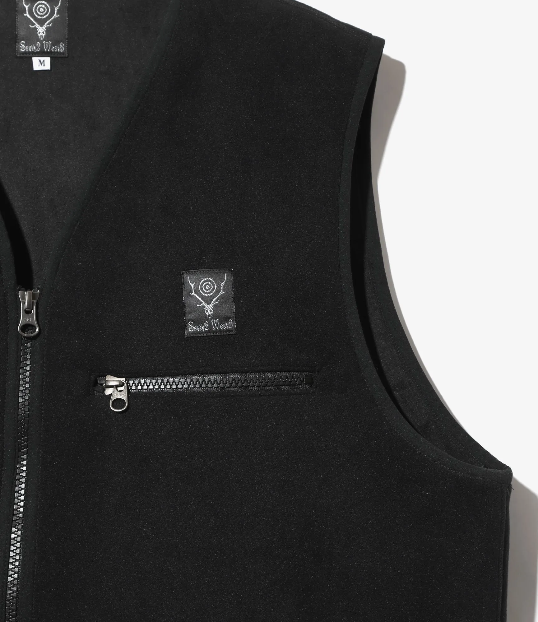 Piping Vest – Black Poly Fleece