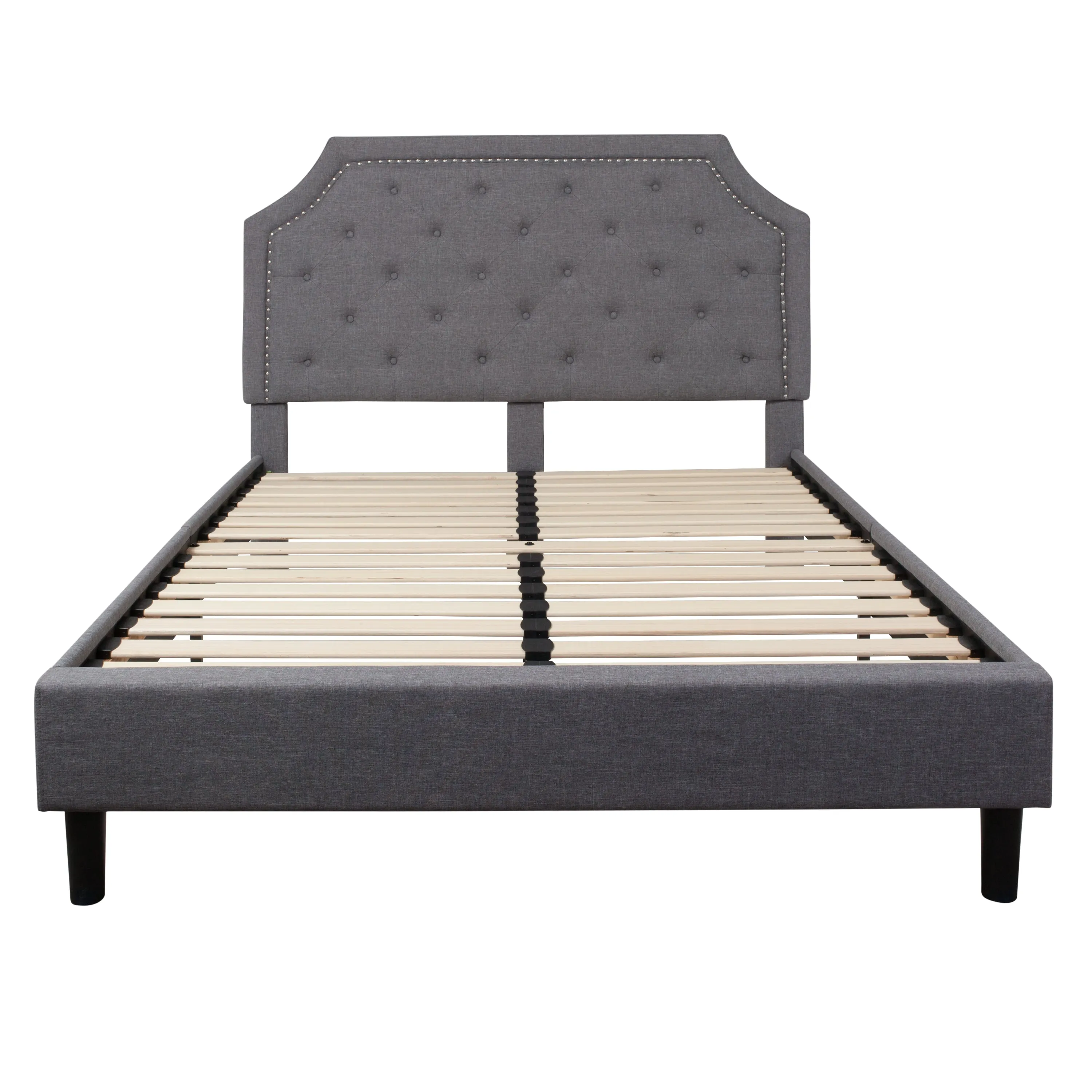 Queen Platform Bed Set-Gray SL-BM10-11-GG
