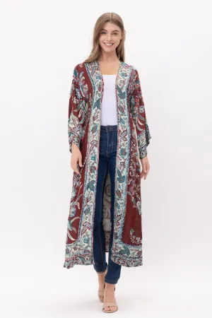 RAJ KARA THICK STITCH EMBROIDERED DUSTER
