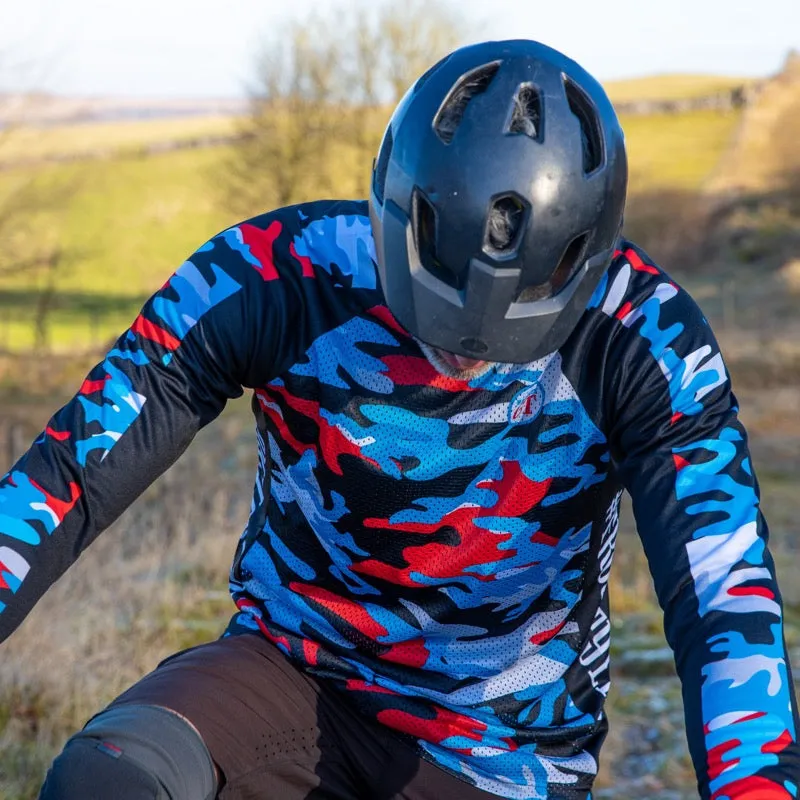 Royal Camo re-cycle long sleeve MTB jersey