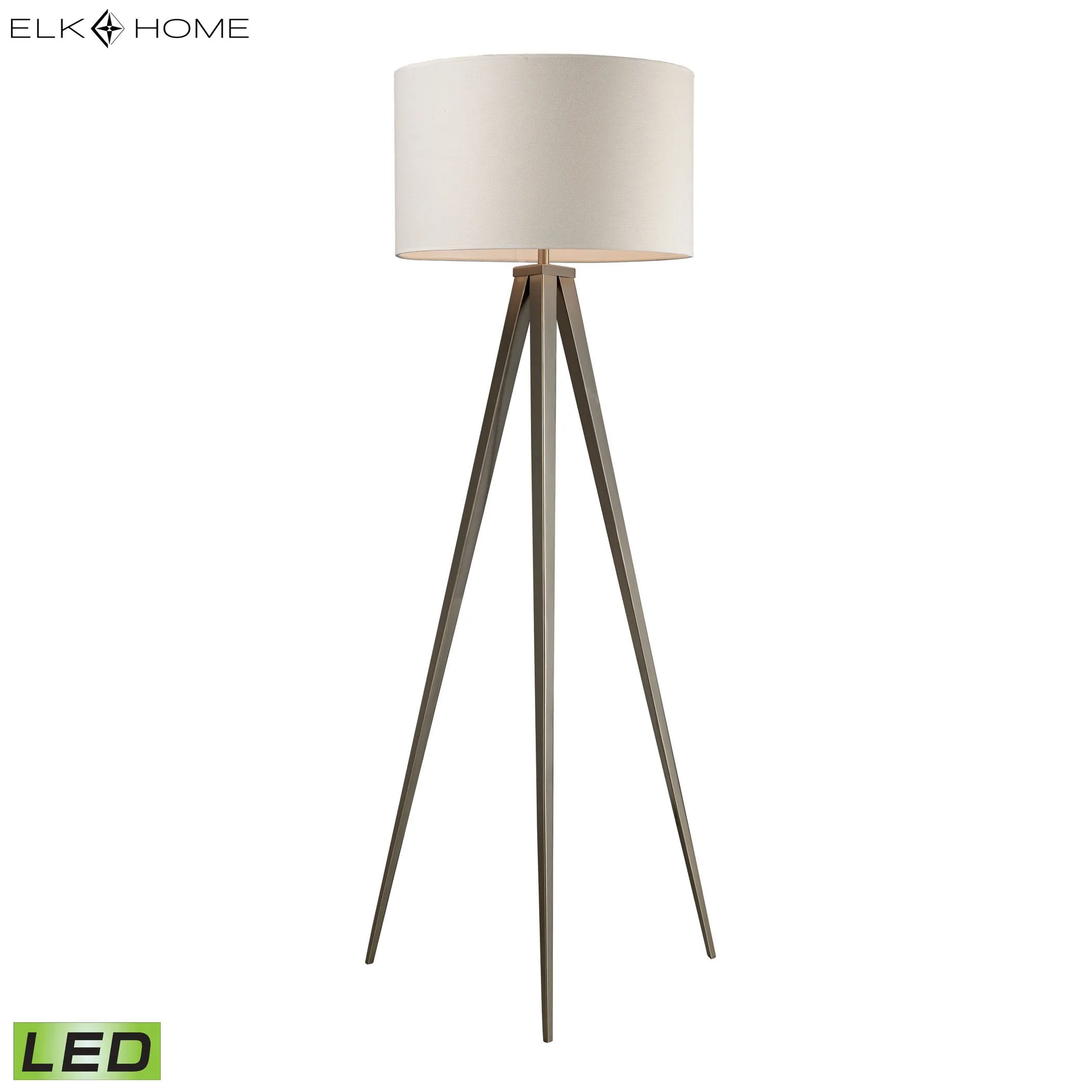 Salford 61" LED Floor Lamp in Satin Nickel