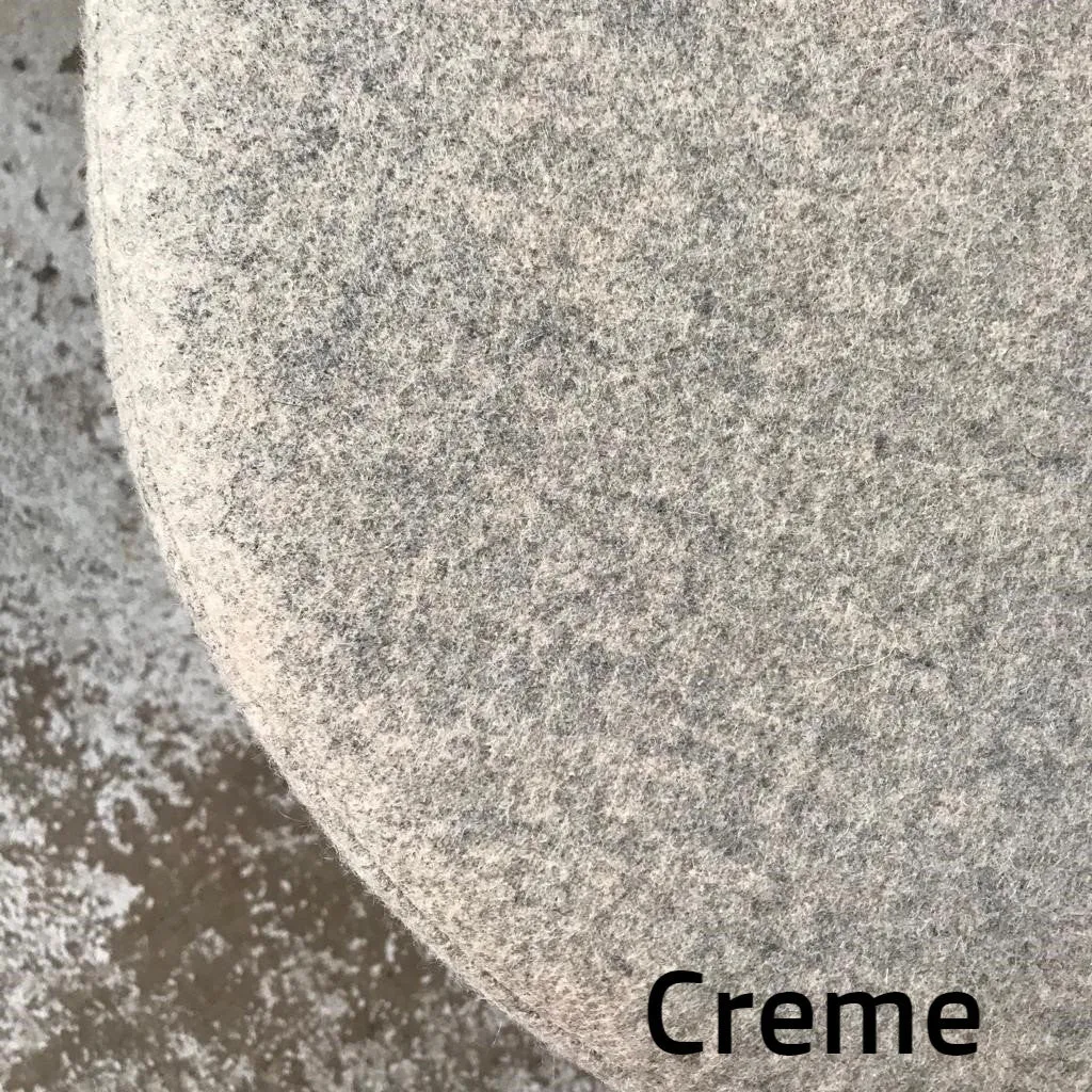 Sara Round Pure Wool Pouffe or Footstool - 40x40cm