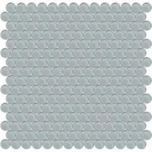 Shadow, Penny Round Mosaic - Glass Tile