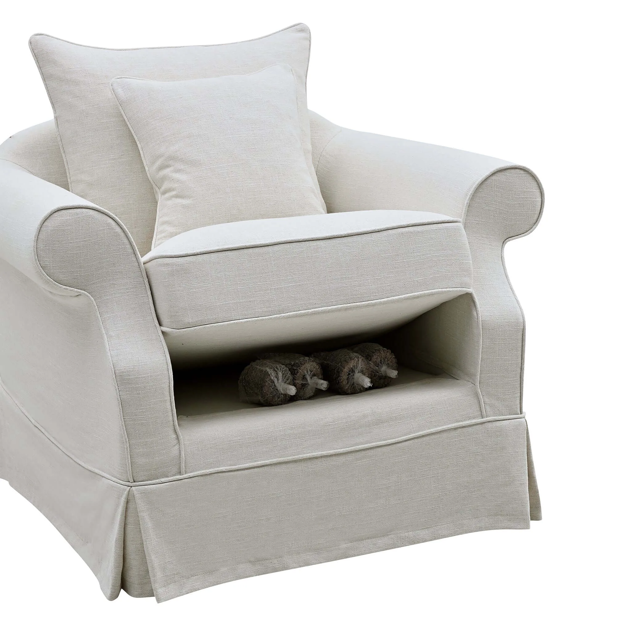 Slip Cover Only - Avalon Hamptons Armchair Ivory